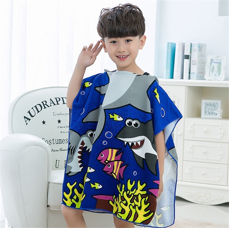 Kids Hooded Towels Cartoon Design